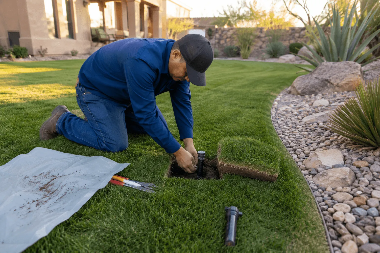 Sprinkler Repair by A&V Lawn and Landscaping in El Paso